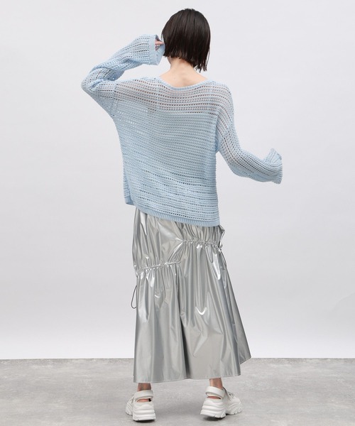 LAKOLE（ラコレ）の「ドロストティアードスカート / 109115（スカート・レディース・ブラック/シルバー/オフホワイト・SMALL/MEDIUM）」の20枚目の写真