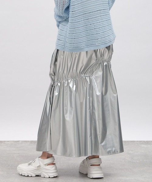 LAKOLE（ラコレ）の「ドロストティアードスカート / 109115（スカート・レディース・ブラック/シルバー/オフホワイト・SMALL/MEDIUM）」の22枚目の写真