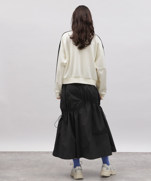 LAKOLE（ラコレ）の「ドロストティアードスカート / 109115（スカート・レディース・ブラック/シルバー/オフホワイト・SMALL/MEDIUM）」の14枚目の写真
