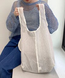 エンボスオーガンジートートバッグ