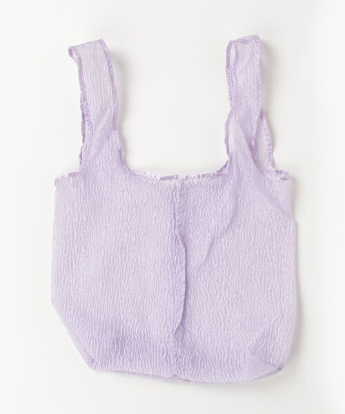 fredy emue（フレディエミュ）の「エンボスオーガンジートートバッグ（トートバッグ・レディース・ブラック/ラベンダー/オフホワイト・FREE）」の19枚目の写真