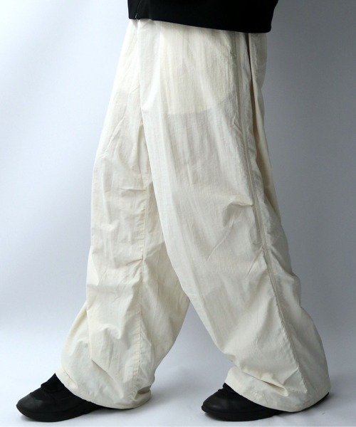 Starting Over（スターティングオーバー）の「ナイロン ワッシャー パラシュートパンツ/セットアップ対応（その他パンツ・メンズ・カーキ/ホワイト/ブラック・M/XL/L）」の2枚目の写真