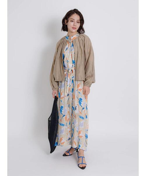 Te chichi CLASSIC(テチチクラシック)の「【ipeker】プリントハイネックワンピース(ワンピース・レディース・ベージュ/ブラック・F)」の11枚目の写真