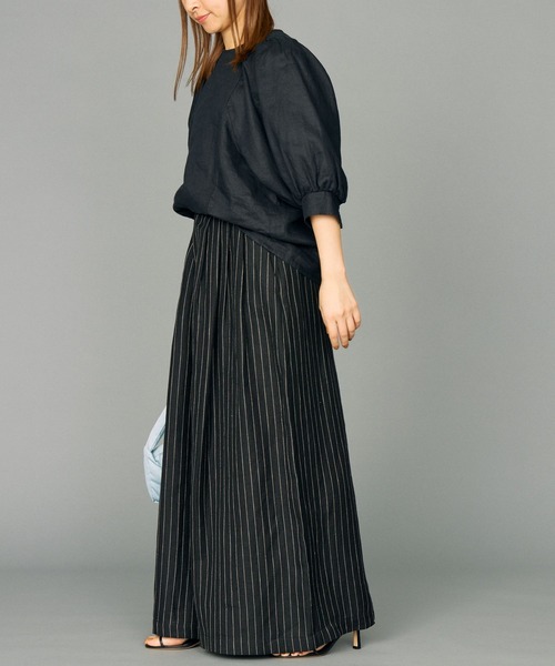 BABYLONE(バビロン)の「リネンギャザーブラウス(シャツ/ブラウス・レディース・ブラック/グレイッシュベージュ/オフホワイト・フリー)」の20枚目の写真