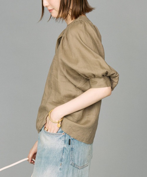 BABYLONE（バビロン）の「リネンギャザーブラウス（シャツ