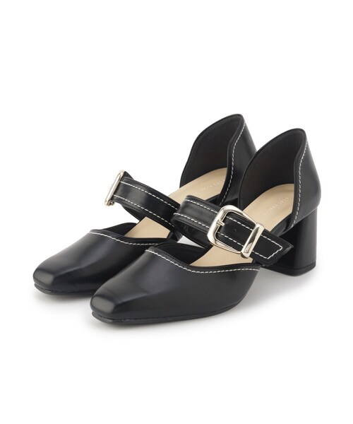 ESPERANZA(エスペランサ)の「セパレートバックルパンプス 24SS(パンプス・レディース・アイボリー/ブラック/ブルー系2・22.5cm/23.0cm/23.5cm/24.0cm/24.5cm)」の4枚目の写真