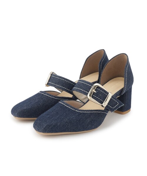 ESPERANZA(エスペランサ)の「セパレートバックルパンプス 24SS(パンプス・レディース・アイボリー/ブラック/ブルー系2・22.5cm/23.0cm/23.5cm/24.0cm/24.5cm)」の5枚目の写真