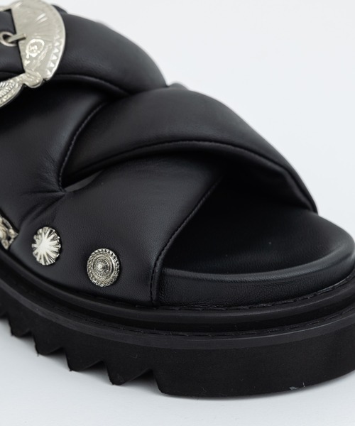 TOGA トーガ パデッド サンダル TOGA PULLA サンダル Buckle sandals AJ844 メタル バックル