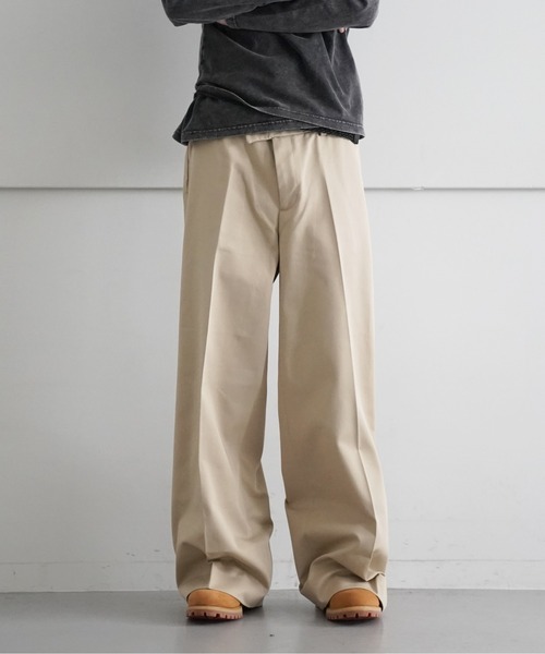 ネオンサイン NEON SIGN Drill Wide Pants exclusive】NEONSIGN【ネオンサイン】drill wide denim pants v1