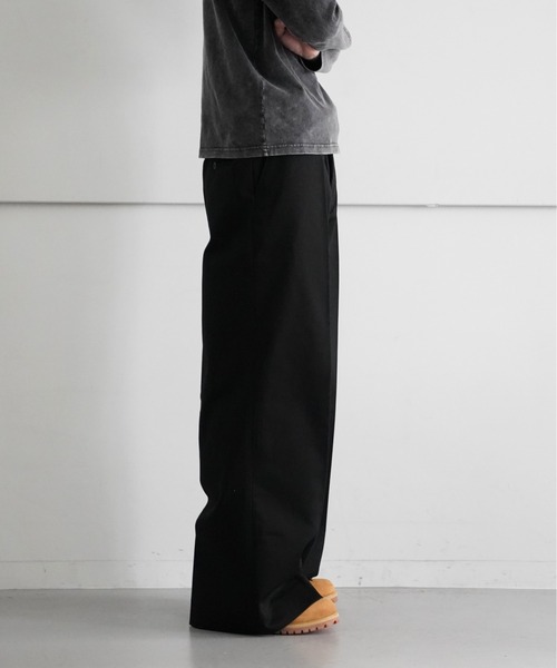 NEONSIGN(ネオンサイン)の「NEONSIGN Drill Wide Pants(チノパンツ・メンズ・ブラック/ベージュ・46/44/48)」の6枚目の写真
