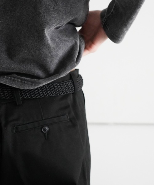 NEONSIGN(ネオンサイン)の「NEONSIGN Drill Wide Pants(チノパンツ・メンズ・ブラック/ベージュ・46/44/48)」の8枚目の写真