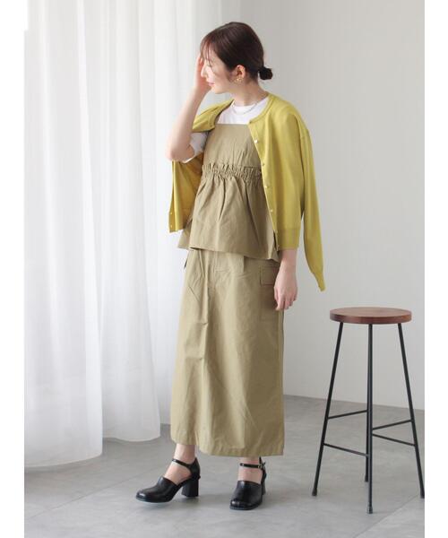 Te chichi TERRASSE(テチチテラス)の「【抗菌防臭】ランダムテレコ5分袖トップス(Tシャツ/カットソー・レディース・ブラック/オフホワイト/ホワイト・F)」の11枚目の写真