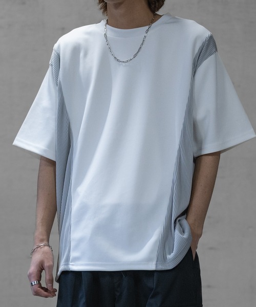 JOHN'S CLOSET(ジョンズクローゼット)の「【13】プリーツ切替 BIGTシャツ(Tシャツ/カットソー・メンズ・ブラック/オフホワイト/グレー・MEDIUM/LARGE)」の14枚目の写真