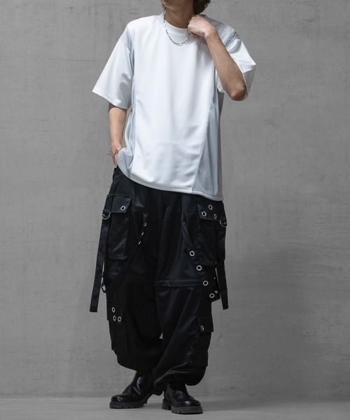 JOHN'S CLOSET(ジョンズクローゼット)の「【13】プリーツ切替 BIGTシャツ(Tシャツ/カットソー・メンズ・ブラック/オフホワイト/グレー・MEDIUM/LARGE)」の18枚目の写真