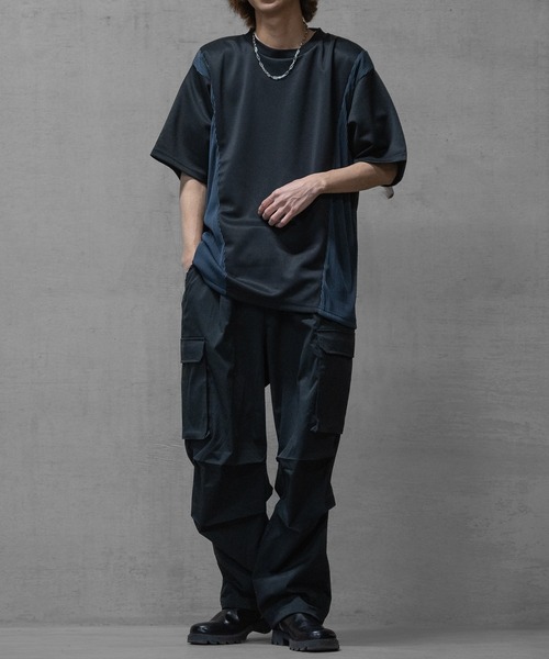 JOHN'S CLOSET(ジョンズクローゼット)の「【13】プリーツ切替 BIGTシャツ(Tシャツ/カットソー・メンズ・ブラック/オフホワイト/グレー・MEDIUM/LARGE)」の22枚目の写真