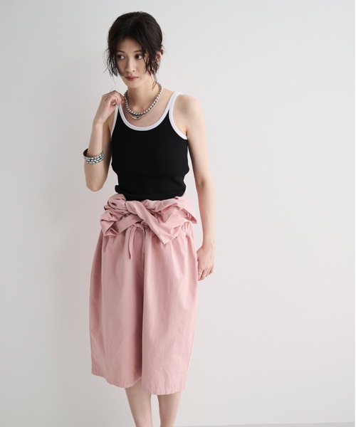 MERLOT（メルロー）の「コットンジャンプスーツ（つなぎ/オールインワン・レディース・ピンク/チャコールグレー・FREE）」の21枚目の写真