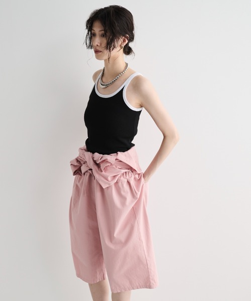 MERLOT（メルロー）の「コットンジャンプスーツ（つなぎ/オールインワン・レディース・ピンク/チャコールグレー・FREE）」の22枚目の写真