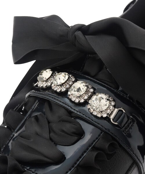 cs T&P（シーエスティーアンドピー）の「厚底バタフライ×ストーン付き厚底スニーカー 24SS（スニーカー・レディース・ピンク系/ホワイト/ブラック・L/M/S/LL）」の17枚目の写真