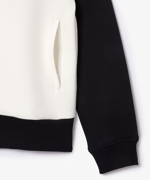 LACOSTE（ラコステ）の「オーガニックコットン アシンメトリートラックジャケット（ジャージ・メンズ・ホワイト×ブラック・2/4/3/5）」の6枚目の写真