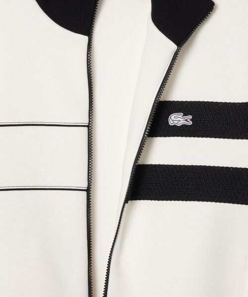 LACOSTE（ラコステ）の「オーガニックコットン アシンメトリートラックジャケット（ジャージ・メンズ・ホワイト×ブラック・2/4/3/5）」の7枚目の写真