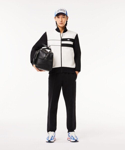 LACOSTE（ラコステ）の「オーガニックコットン アシンメトリートラックジャケット（ジャージ・メンズ・ホワイト×ブラック・2/4/3/5）」の8枚目の写真