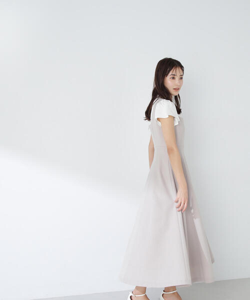 スクエアキーネックフレアジャンスカ NATURAL BEAUTY BASIC 楽天市場】【SALE／50%OFF】スクエアキーネックフレアジャンスカ