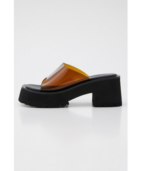 セール】THROW SQUARE TOE PLAT FORM SANDAL スクエアトゥ