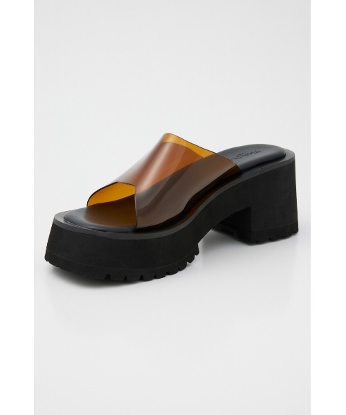 THROW by SLY（スローバイスライ）の「THROW SQUARE TOE PLAT FORM SANDAL スクエアトゥ プラットフォーム サンダル（サンダル・レディース・ブラック・SMALL/MEDIUM/LARGE）」の8枚目の写真