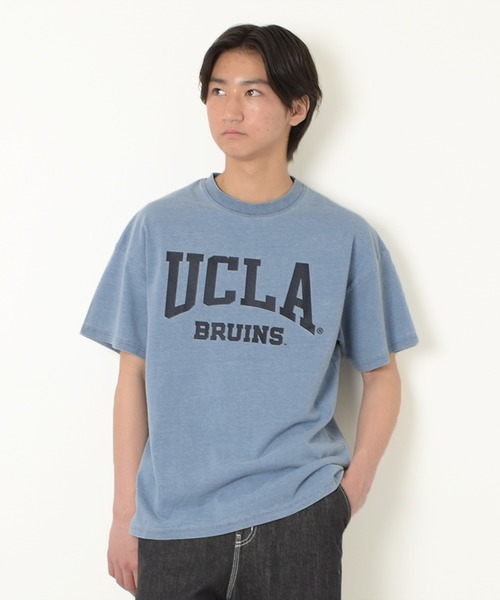 UCLA（ユーシーエルエー）の「【大人向けサイズあり】【UCLA】コットン・フロントUCLAロゴ半袖Tシャツ（Tシャツ/カットソー・キッズ・グレー/ライトブルー/ホワイト・160cm/170cm/140cm/150cm）」の3枚目の写真