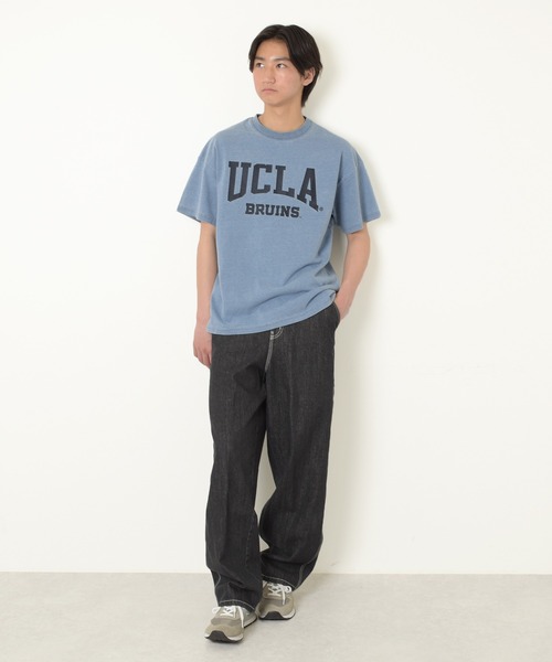 UCLA（ユーシーエルエー）の「【大人向けサイズあり】【UCLA】コットン・フロントUCLAロゴ半袖Tシャツ（Tシャツ/カットソー・キッズ・グレー/ライトブルー/ホワイト・160cm/170cm/140cm/150cm）」の5枚目の写真
