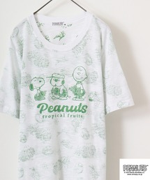 PEANUTS（ピーナッツ）の「PEANUTSスラブ天竺パイナップル柄Tシャツ　半袖（Tシャツ/カットソー）」