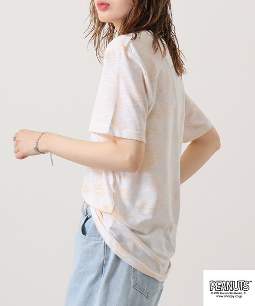 PEANUTS（ピーナッツ）の「PEANUTSスラブ天竺パイナップル柄Tシャツ　半袖（Tシャツ/カットソー・メンズ・ホワイト×イエロー/ホワイト×ネイビー/ホワイト×グリーン・LL/M/L）」の21枚目の写真
