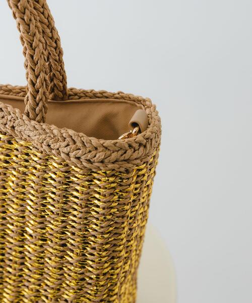 RODE SKO（ロデスコ）の「ラメカゴショルダーバッグ（ショルダーバッグ・レディース・グレー/キャメル・ONE）」の4枚目の写真