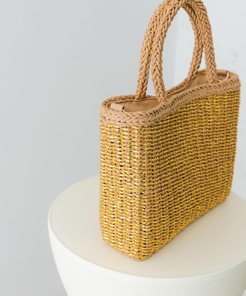 RODE SKO（ロデスコ）の「ラメカゴショルダーバッグ（ショルダーバッグ・レディース・グレー/キャメル・ONE）」の5枚目の写真