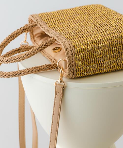 RODE SKO（ロデスコ）の「ラメカゴショルダーバッグ（ショルダーバッグ・レディース・グレー/キャメル・ONE）」の6枚目の写真