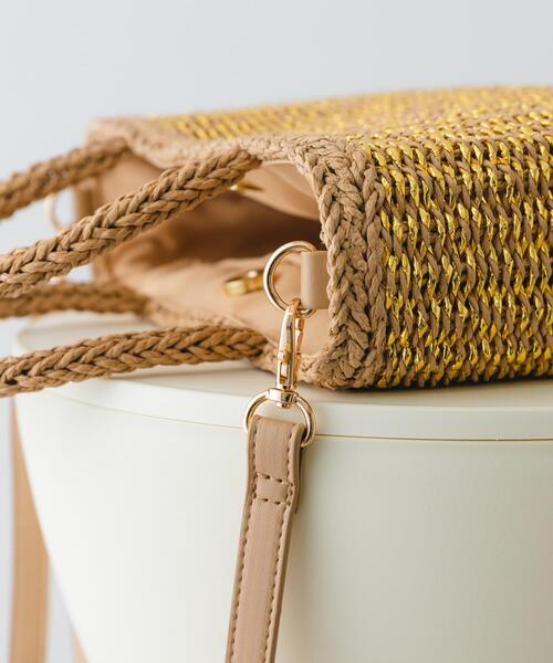 RODE SKO（ロデスコ）の「ラメカゴショルダーバッグ（ショルダーバッグ・レディース・グレー/キャメル・ONE）」の7枚目の写真