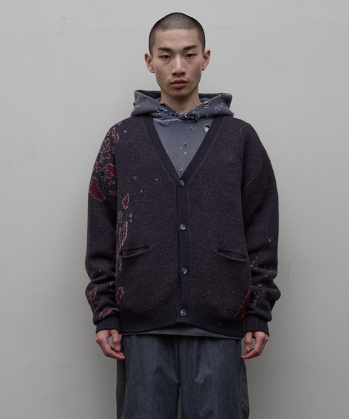 bal（バル）の「【BAL（バル）/2024秋冬】JACQUARD WOOL CARDIGAN（カーディガン/ボレロ・メンズ・ブラック/チャコール・1/3/2）」の11枚目の写真