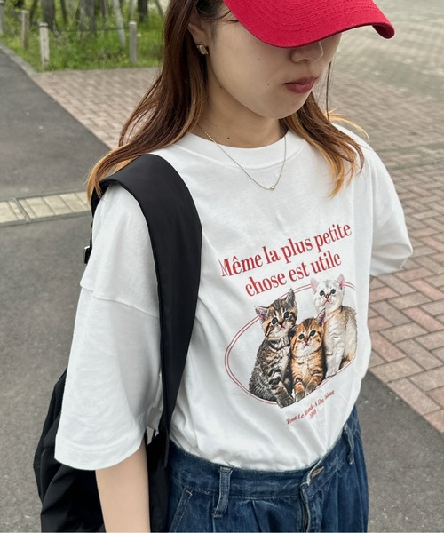kutir（クティール）の「アソートプリントロゴTシャツ（Tシャツ/カットソー・レディース・ホワイト/ライトグレー/ダークグレー/オートミール/ブルー/チャコールグレー・FREE）」の13枚目の写真