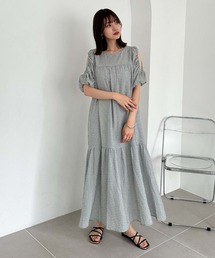 archives | ショルダーシャーリングティアードワンピース(ワンピース)
