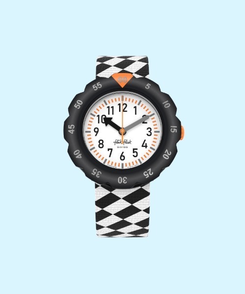 FLIK FLAK（フリックフラック）の「RACE FLAG（アナログ腕時計・キッズ・ブラック・FREE）」の2枚目の写真