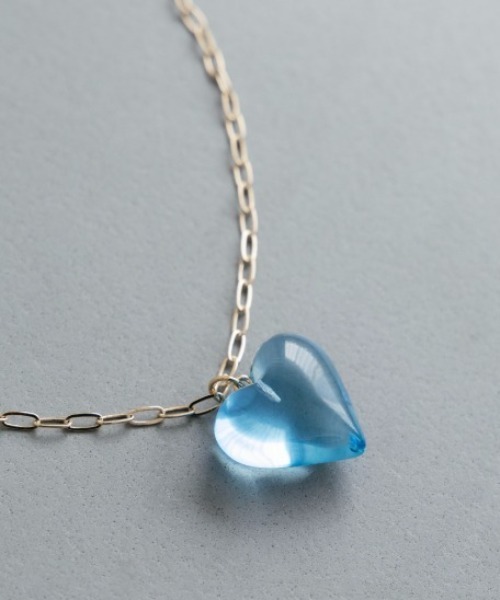 セール】clear heart necklace - クリアハートネックレス