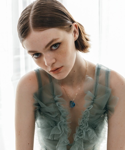 ANU（アヌ）の「clear heart necklace - クリアハートネックレス（ネックレス・レディース・クリア/ブルー・FREE）」の9枚目の写真