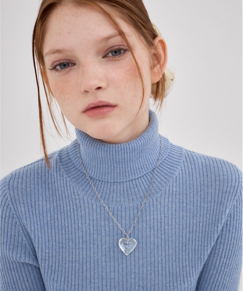 ANU（アヌ）の「clear heart necklace - クリアハートネックレス（ネックレス・レディース・クリア/ブルー・FREE）」の15枚目の写真