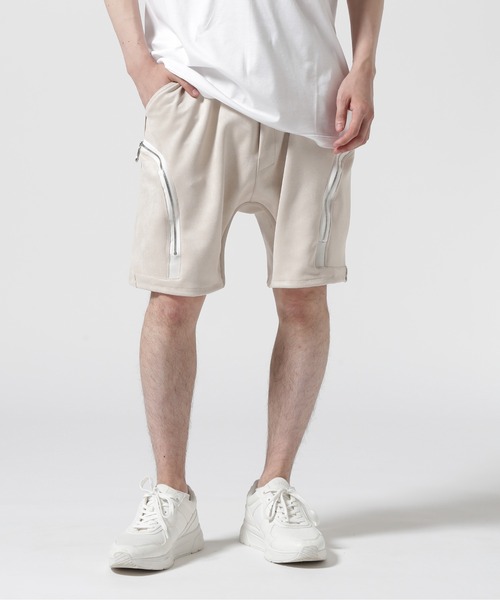 FranCisT_MOR.K.S.（フランシストモークス）の「FranCisT_MOR.K.S./フランシスト モークス/HI-TENSION FAKE SUEDE DEVICE CARGO SHORTS（その他パンツ・メンズ・オフホワイト/ブラック・2/3/4）」の2枚目の写真