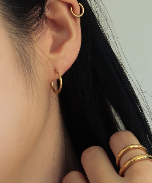 サージカルステンレス】フープピアスS/M（ピアス（両耳用））｜bonu