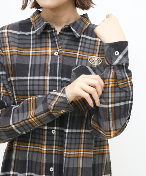 KRIFF MAYER Lady's Collection(クリフメイヤーレディースコレクション)の「ビエラチェックシャツワンピ(ワンピース・レディース・カラフル/レッド/ナチュラル/ネイビー/チャコール・LARGE/MEDIUM)」の12枚目の写真