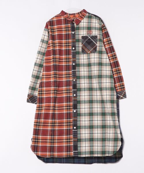 KRIFF MAYER Lady's Collection(クリフメイヤーレディースコレクション)の「ビエラチェックシャツワンピ(ワンピース・レディース・カラフル/レッド/ナチュラル/ネイビー/チャコール・LARGE/MEDIUM)」の22枚目の写真