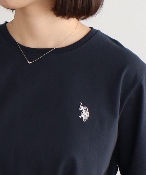 U.S. POLO ASSN.(ユーエスポロアッスン)の「U.S. POLO ASSN. 半袖Tシャツ(Tシャツ/カットソー・レディース・チャコールグレー×ブラック/ブルー系その他/オフホワイト/チャコールグレー/ホワイト系その他/ネイビー・M/L/S/3L/LL)」の5枚目の写真