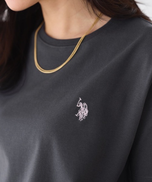 U.S. POLO ASSN.(ユーエスポロアッスン)の「U.S. POLO ASSN. 半袖Tシャツ(Tシャツ/カットソー・レディース・チャコールグレー×ブラック/ブルー系その他/オフホワイト/チャコールグレー/ホワイト系その他/ネイビー・M/L/S/3L/LL)」の3枚目の写真