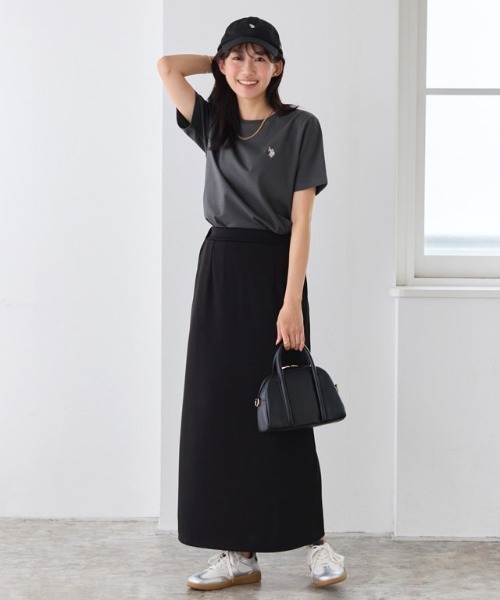U.S. POLO ASSN.(ユーエスポロアッスン)の「U.S. POLO ASSN. 半袖Tシャツ(Tシャツ/カットソー・レディース・チャコールグレー×ブラック/ブルー系その他/オフホワイト/チャコールグレー/ホワイト系その他/ネイビー・M/L/S/3L/LL)」の8枚目の写真